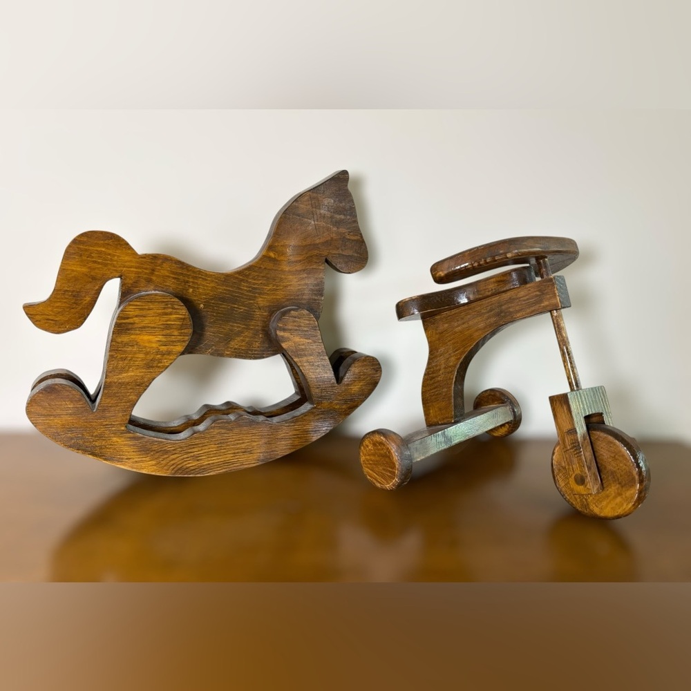 Wooden Rocking Tricycle Decor